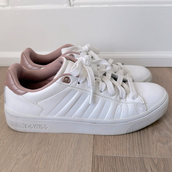 K-Swiss Shoes - K Swiss Sneakers with Rose Gold accent on heel